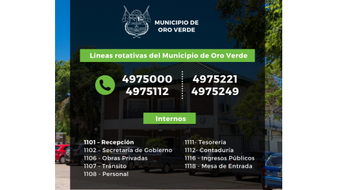 LÍNEAS ROTATIVAS E INTERNOS EN EL MUNICIPIO