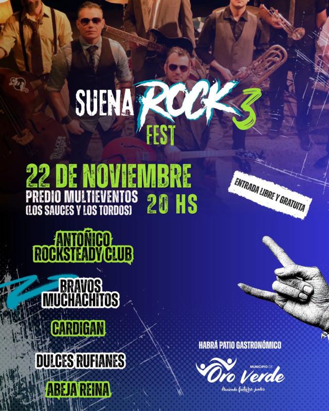 Llega Suena Rock Fest el 22 de noviembre