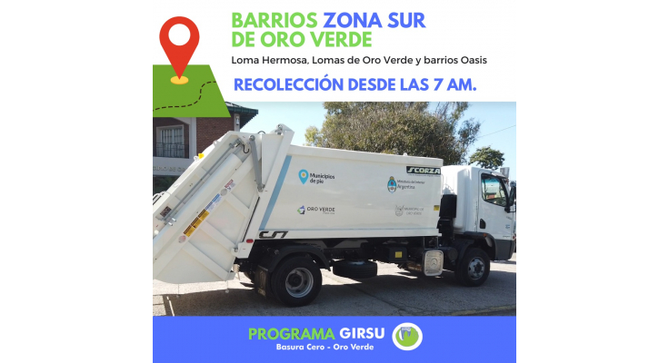 MODIFICACIÓN EN LA RECOLECCIÓN DE RESIDUOS EN LOMAS DE ORO VERDE, LOMA HERMOSA Y OASIS
