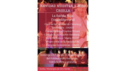 “Navidad Nuestra y Misa Criolla” en Oro Verde