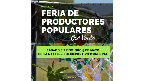 NUEVA FERIA DE PRODUCTORES POPULARES EN EL POLIDEPORTIVO MUNICIPAL