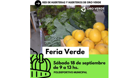 NUEVA FERIA VERDE EN EL POLIDEPORTIVO MUNICIPAL