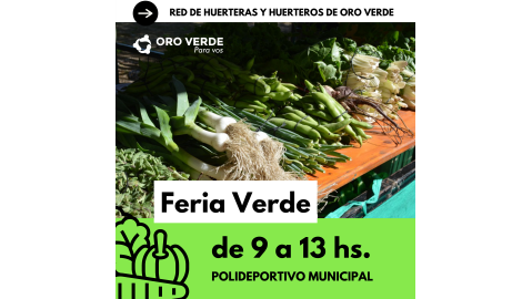 NUEVA FERIA VERDE ESTE SÁBADO 30 DE OCTUBRE