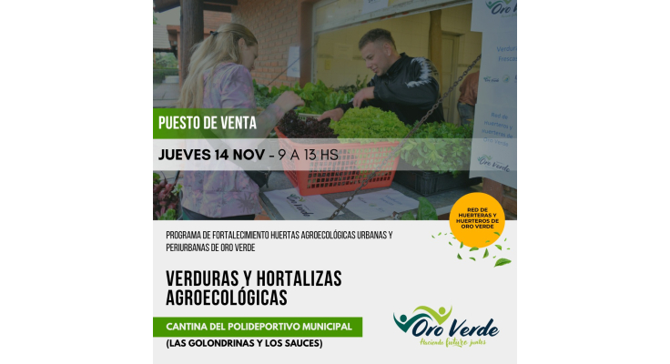 Nueva venta de verduras agroecológicas en la cantina del Polideportivo municipal