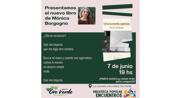 Presentación de Una lucecita apenas, de Mónica Borgogno