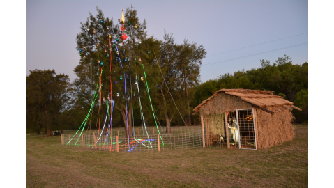 QUEDÓ INSTALADO EL PESEBRE JUNTO AL ÁRBOL NAVIDEÑO