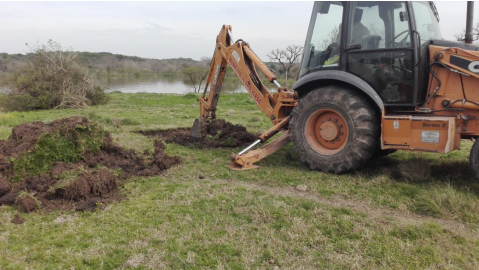Realizan una plataforma de hormigón en la Planta de Recuperación de Residuos