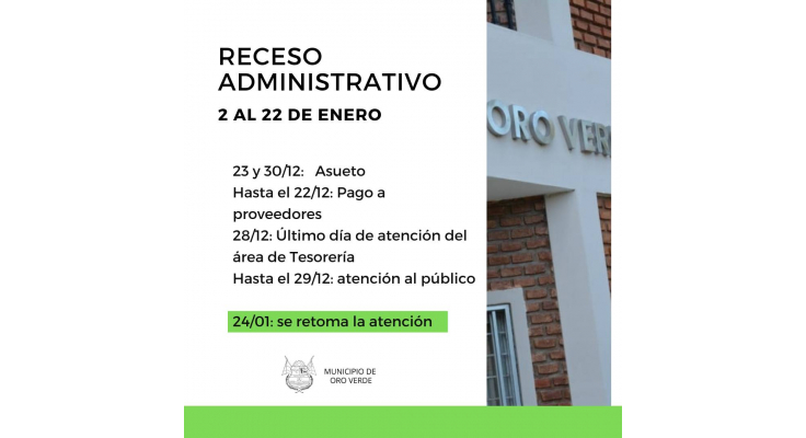 RECESO ADMINISTRATIVO
