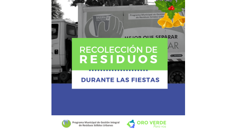 RECOLECCIÓN DE RESIDUOS DURANTE LAS FIESTAS