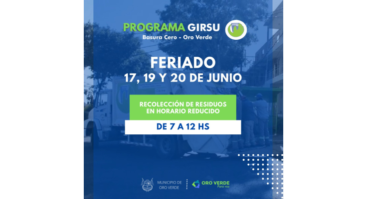 RECOLECCIÓN DE RESIDUOS EN HORARIO REDUCIDO
