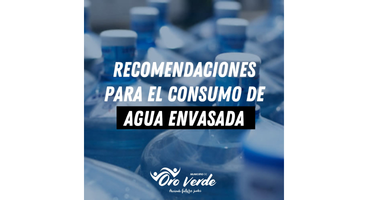 Recomendaciones para el consumo de agua envasada