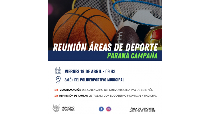 Reunión de responsables de áreas de Deportes municipales de Paraná Campaña