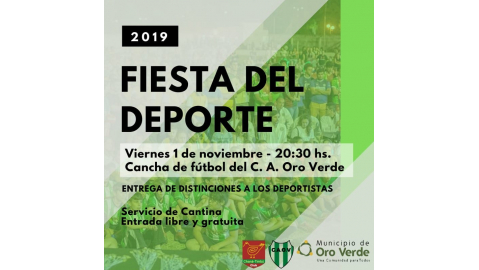 SE ACERCA LA FIESTA DEL DEPORTE