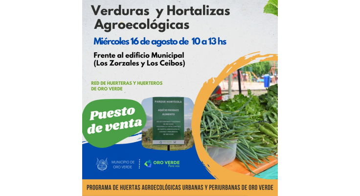 SE REALIZARÁ MAÑANA UNA NUEVA VENTA DE VERDURAS AGROECOLÓGICAS