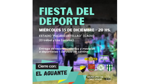 SE VIENE ESTE MIÉRCOLES UNA NUEVA EDICIÓN DE LA FIESTA DEL DEPORTE