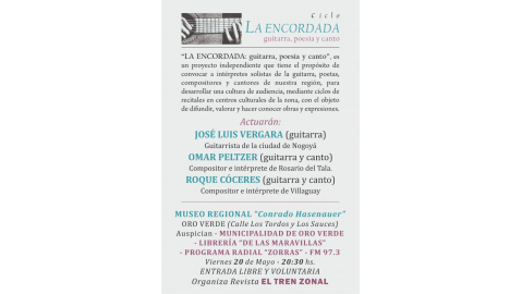 SE VIENE “LA ENCORDADA” EN EL MUSEO CONRADO HASENAUER
