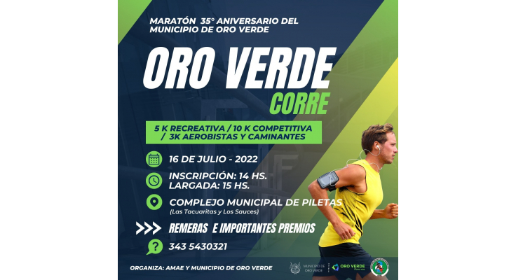 SE VIENE LA OCTAVA EDICIÓN DE LA MARATÓN “ORO VERDE CORRE”