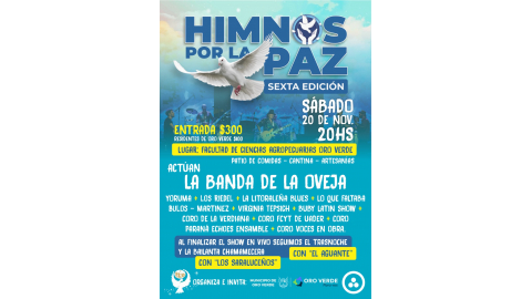 SE VIENE LA SEXTA EDICIÓN DE “HIMNOS POR LA PAZ”