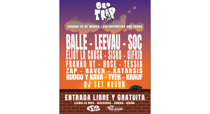 Segunda edición de Oro Trap el 15 de marzo