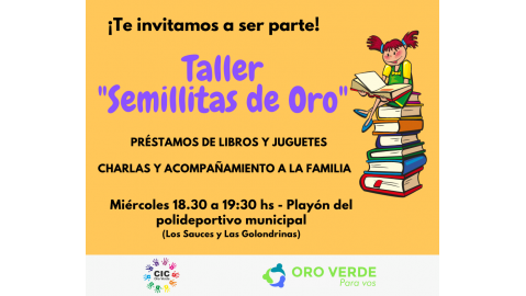 SEMILLITAS DE ORO: PRÉSTAMO DE LIBROS Y JUGUETES EN EL PLAYÓN DEL POLIDEPORTIVO MUNICIPAL