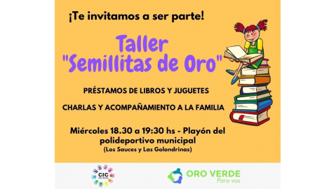 SEMILLITAS DE ORO: PRÉSTAMO DE LIBROS Y JUGUETES EN EL PLAYÓN DEL POLIDEPORTIVO MUNICIPAL
