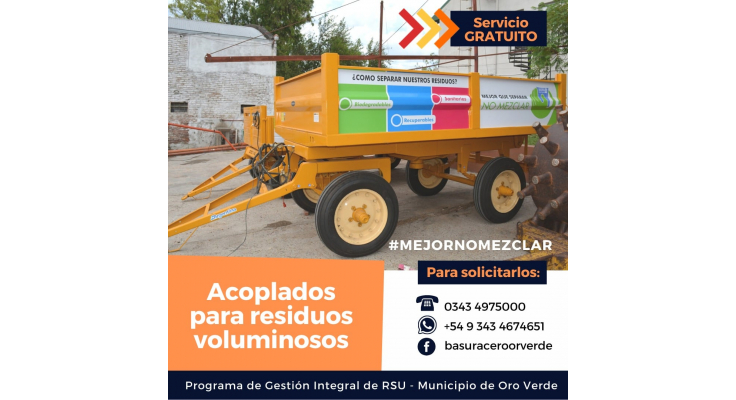 SERVICIO GRATUITO DE ACOPLADOS PARA RESIDUOS VOLUMINOSOS