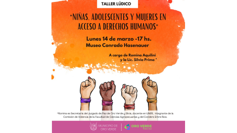 TALLER LÚDICO “NIÑAS, ADOLESCENTES Y MUJERES EN ACCESO A DERECHOS HUMANOS”