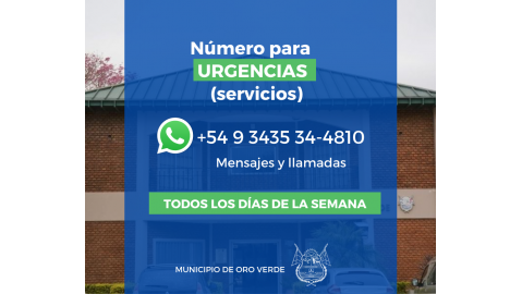 UN NUEVO NÚMERO DE WHATSAPP FUNCIONARÁ TODOS LOS DÍAS DE LA SEMANA PARA URGENCIAS