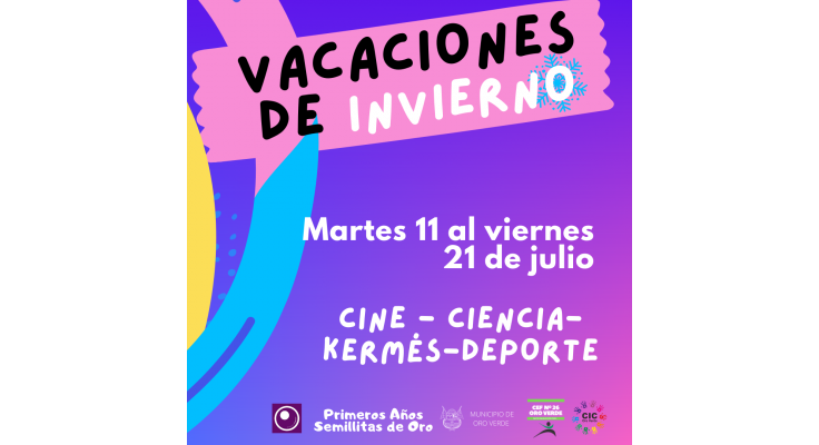 VACACIONES DE INVIERNO EN ORO VERDE: DEPORTE, CINE Y ARTE