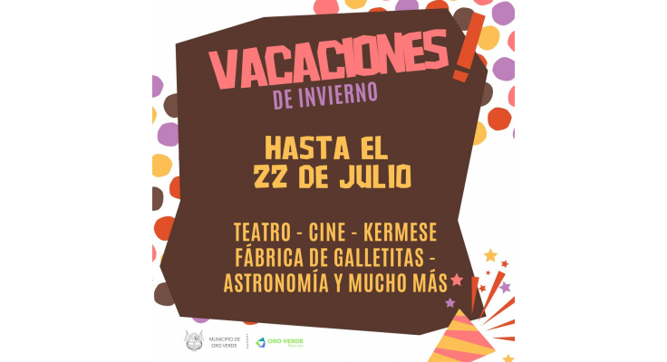 VACACIONES DE INVIERNO: HOY FÁBRICA DE JUEGOS Y GALLETITAS EN EL CIC