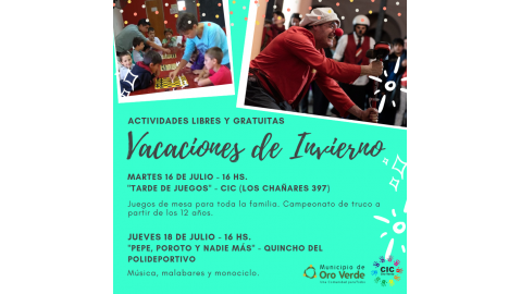 VACACIONES DE INVIERNO PARA TODA LA FAMILIA
