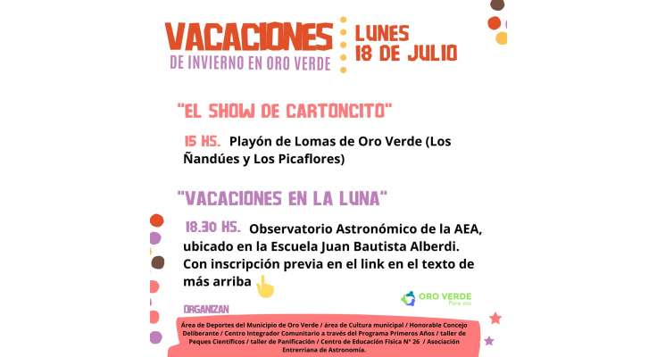 VACACIONES EN LA LUNA REPROGRAMADO