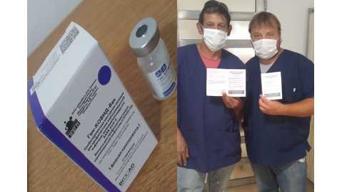 VACUNARON CONTRA EL COVID A PERSONAL DE SALUD LOCAL