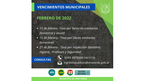 VENCIMIENTO DE OBLIGACIONES MUNICIPALES