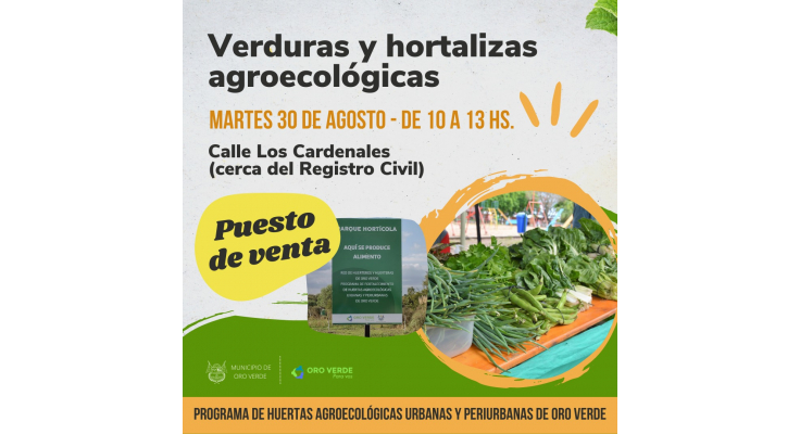 VENDERÁN VERDURAS AGROECOLÓGICAS DEL PARQUE HORTÍCOLA ESTE MARTES