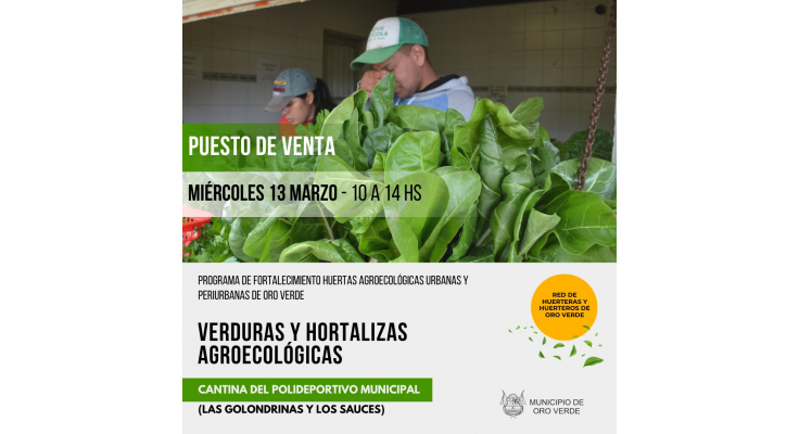 Venta de verduras y hortalizas agroecológicas